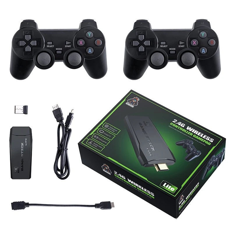 Videogame Stick 10.000 2 controles sem fio console original portátil jogos retrô antigos