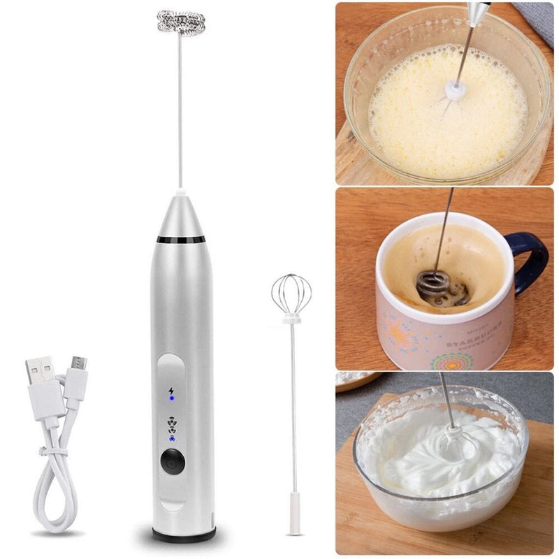 Batedor Misturador Mixer Elétrico para Bebidas Leite Café Clara de Ovos 2 EM 1