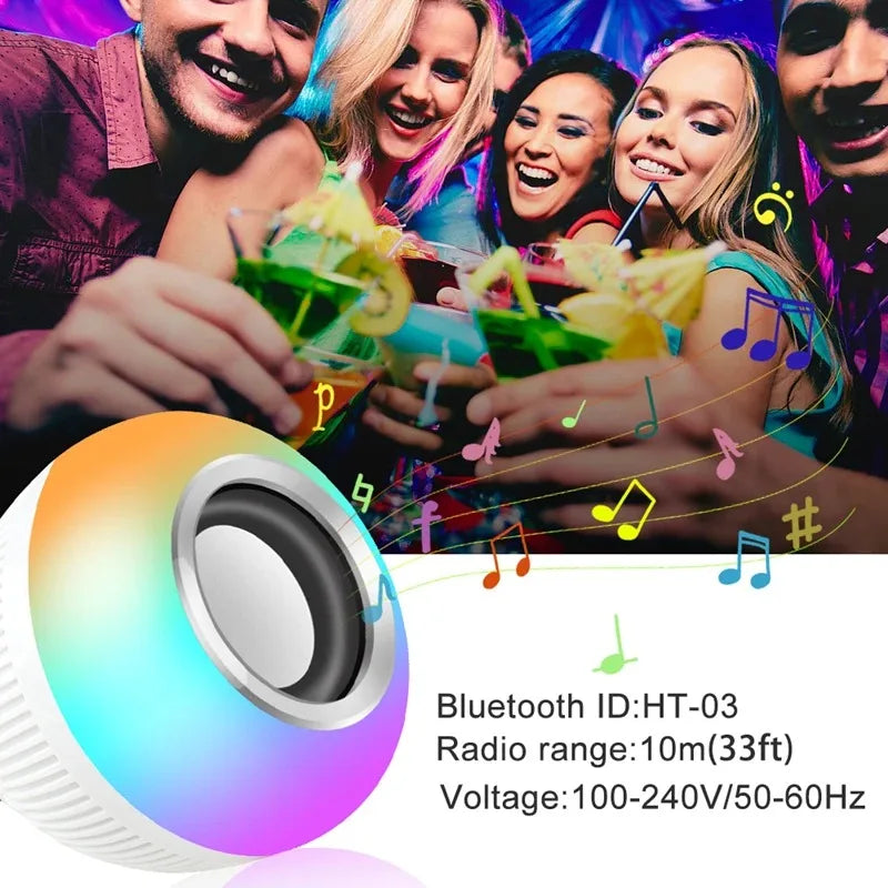 Alto-falante LED de 12 W Alto-falante Bluetooth com controle remoto Alto-falante LED Alto-falante Bluetooth com luz colorida